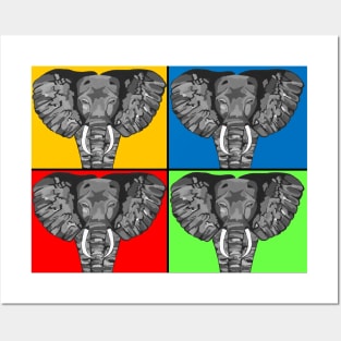 Tiled Elephants Posters and Art